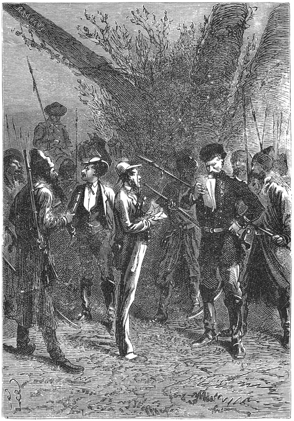 Ivan Ogareff las de brieven van Harry Blount met aandacht.