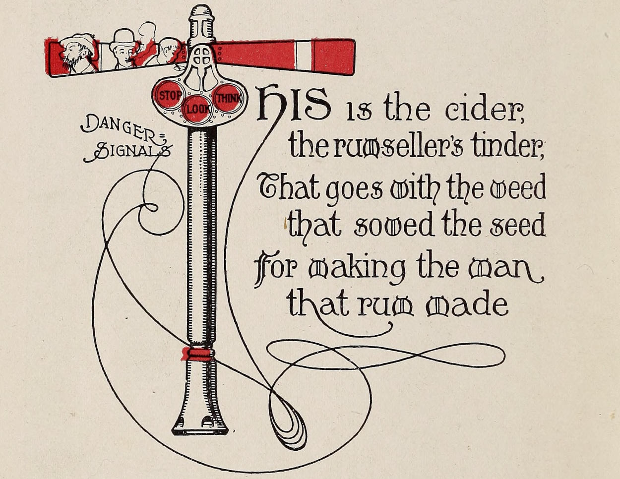 Warning semaphore and poem