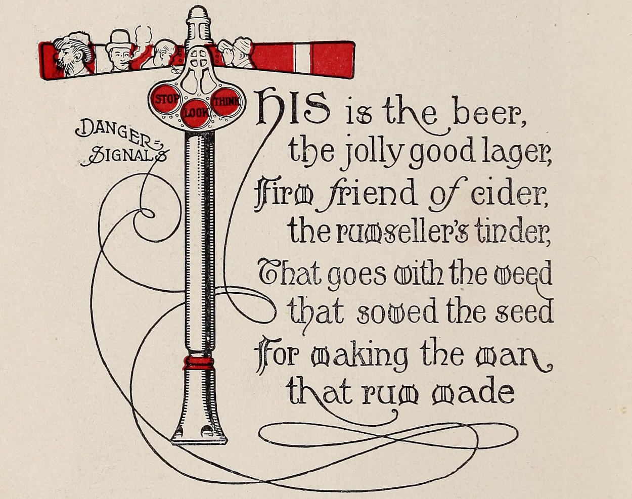 Warning semaphore and poem
