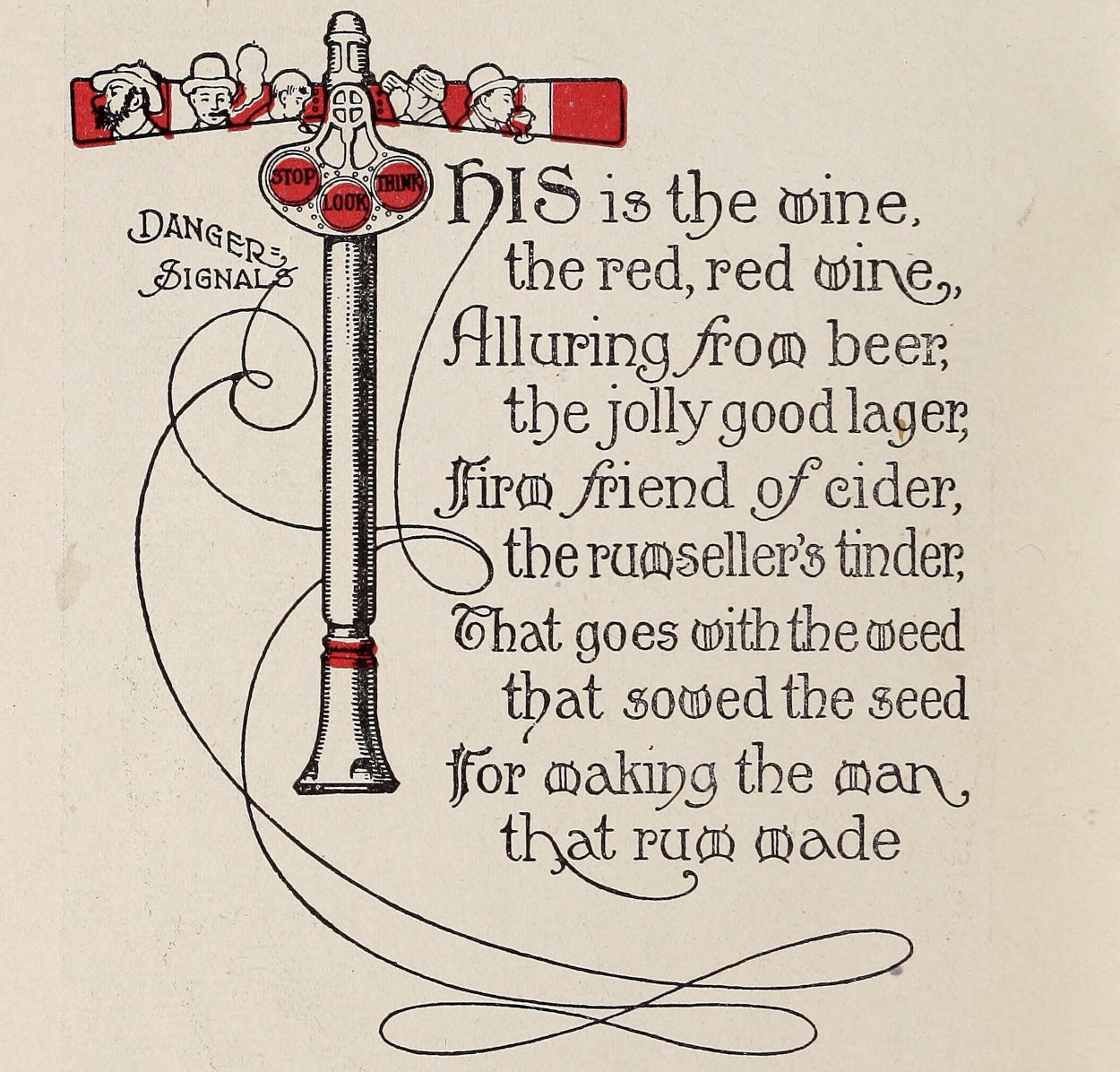 Warning semaphore and poem