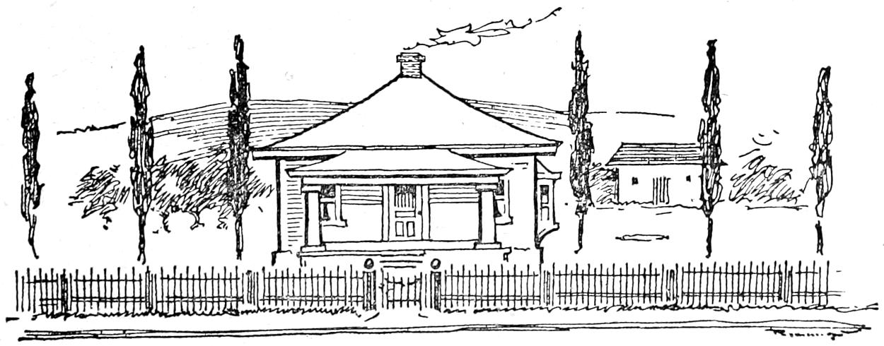 The cottage with the tall poplars