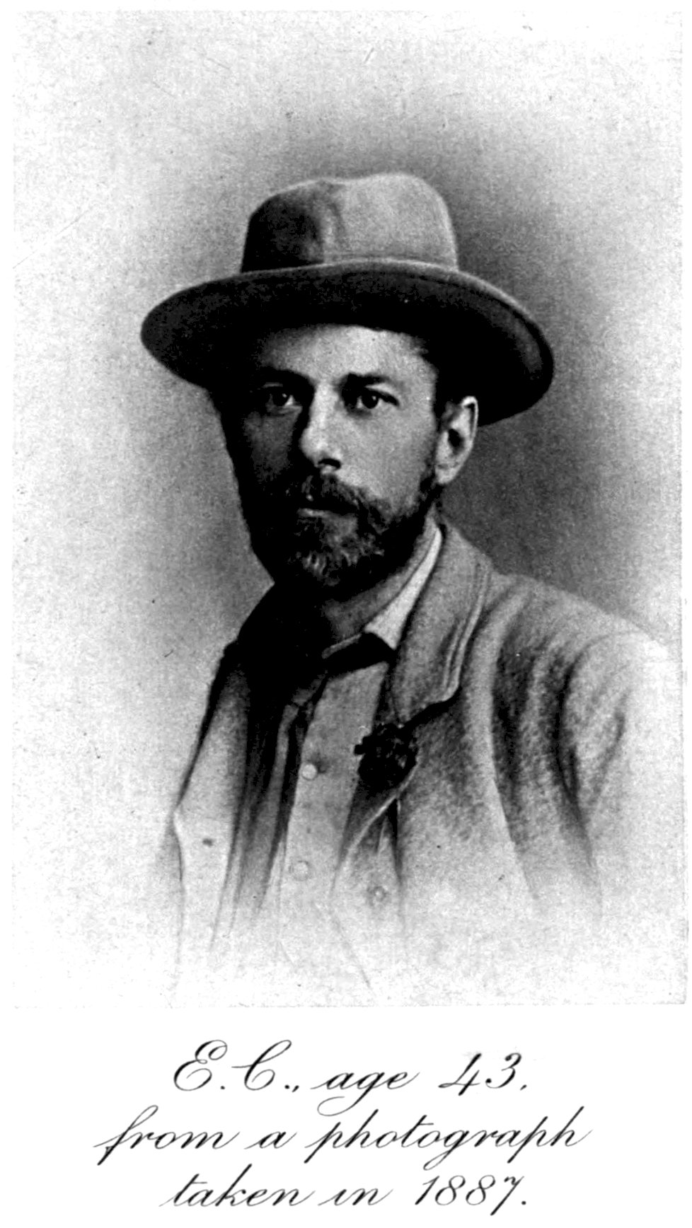 <i>E. C., age 43, from a photograph taken in 1887.</i>