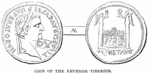 Coin of the Emperor Tiberius.
