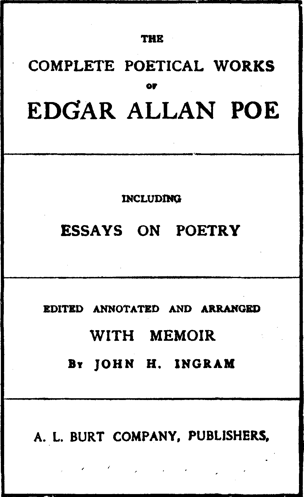 edgar allan poe famous books