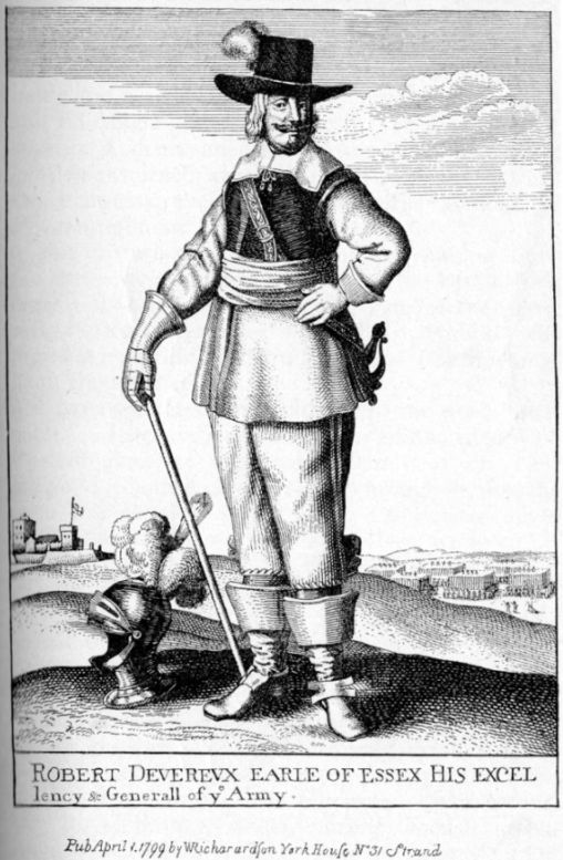 Robert Devereux Earle of Essex His Excellency
& Generall of y&deg; Army. Pub April 1. 1799 by W Richardson York House
N&deg; 31 Strand