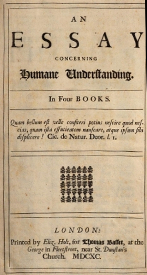 essay concerning human understanding (1689)