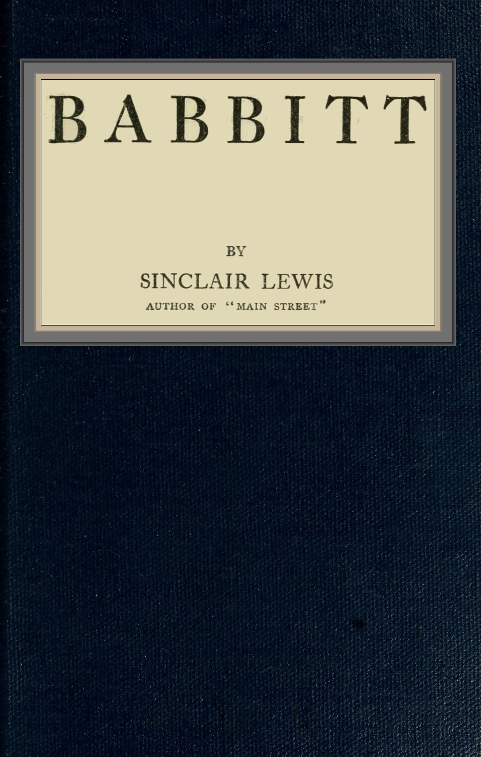 The Project Gutenberg eBook of Babbitt, by Sinclair