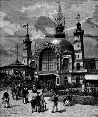  THE INTERNATIONAL MARINE EXHIBITION AT HAVRE.&mdash;THE PRINCIPAL ENTRANCE.