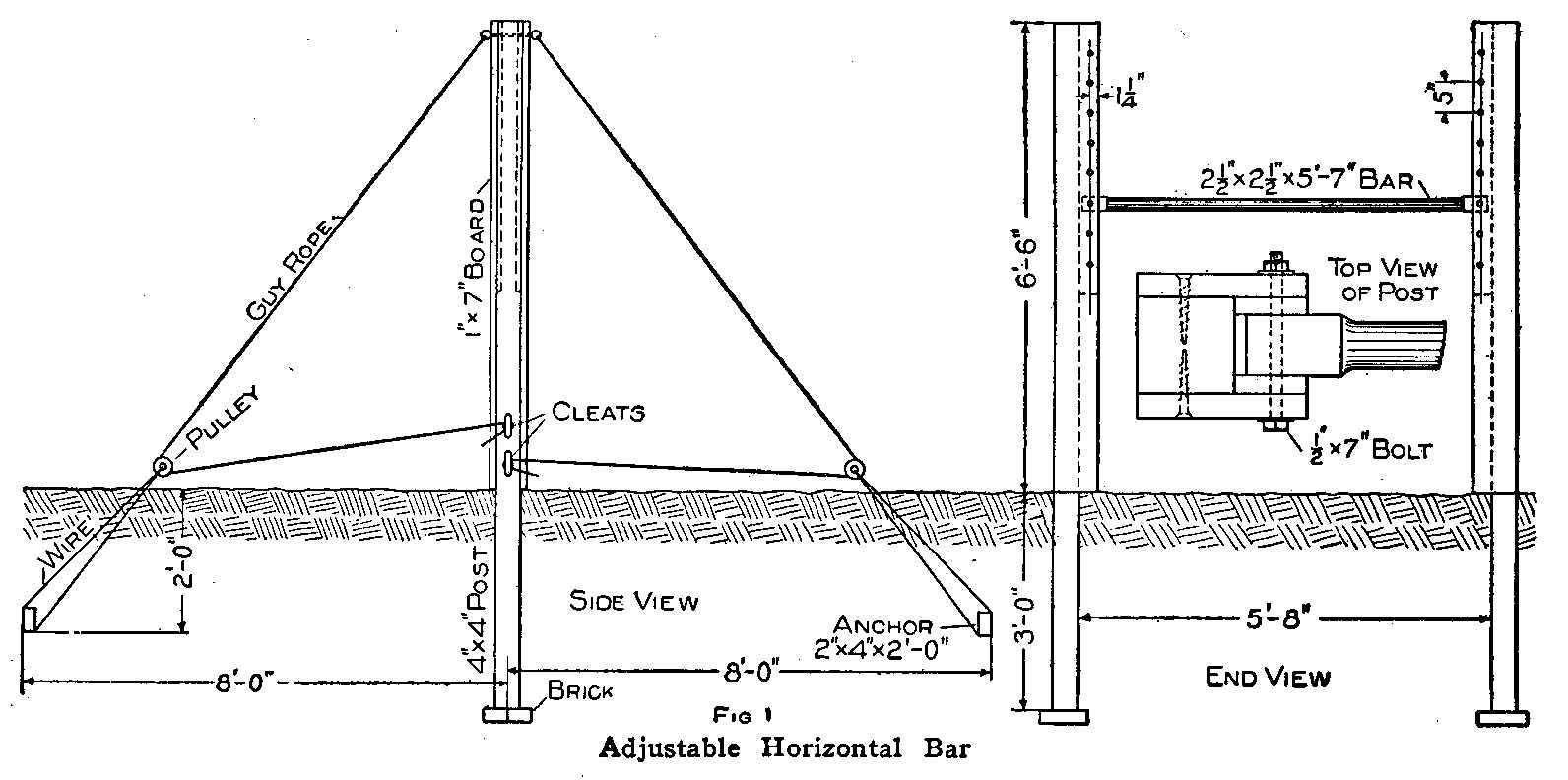 Adjustable Horizontal Bar 