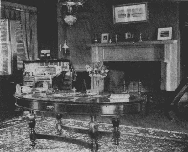 A CORNER IN MR. STOCKTON'S STUDY AT CLAYMONT. Showing the
desk at which all his later books were written.