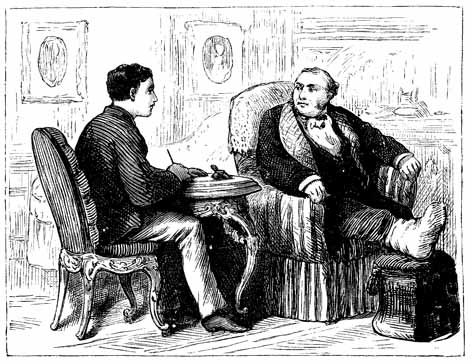 Joe and his
                venerable partner talking over insurance matters.