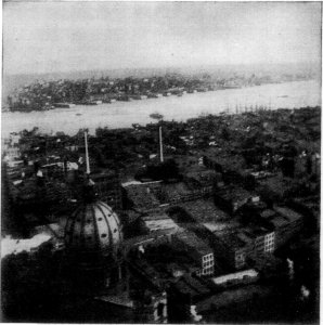 NEW YORK, EAST RIVER, BROOKLYN, AND NEW YORK BAY, FROM A KITE.