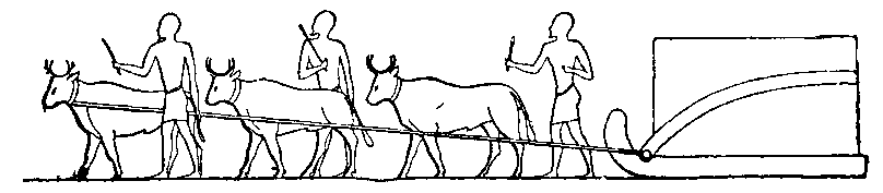 Fig 51.--Bas-relief from one of the stelae of Ahmes, at
T�rrah, Eighteenth Dynasty. 