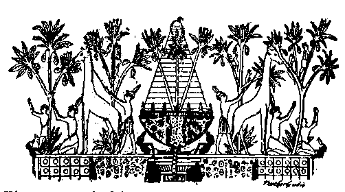 Fig 292.--Gold centre-piece of Amenhotep III.
Wall-painting, Eighteenth Dynasty. 