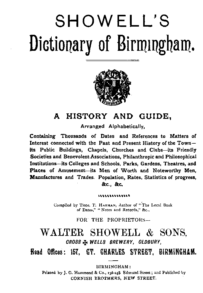 Showell's Dictionary of Birmingham
