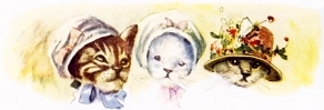 Kittens in bonnets