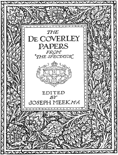 Days with Sir Roger De Coverley: Joseph Addison and Richard Steele:  9789356536449: : Books