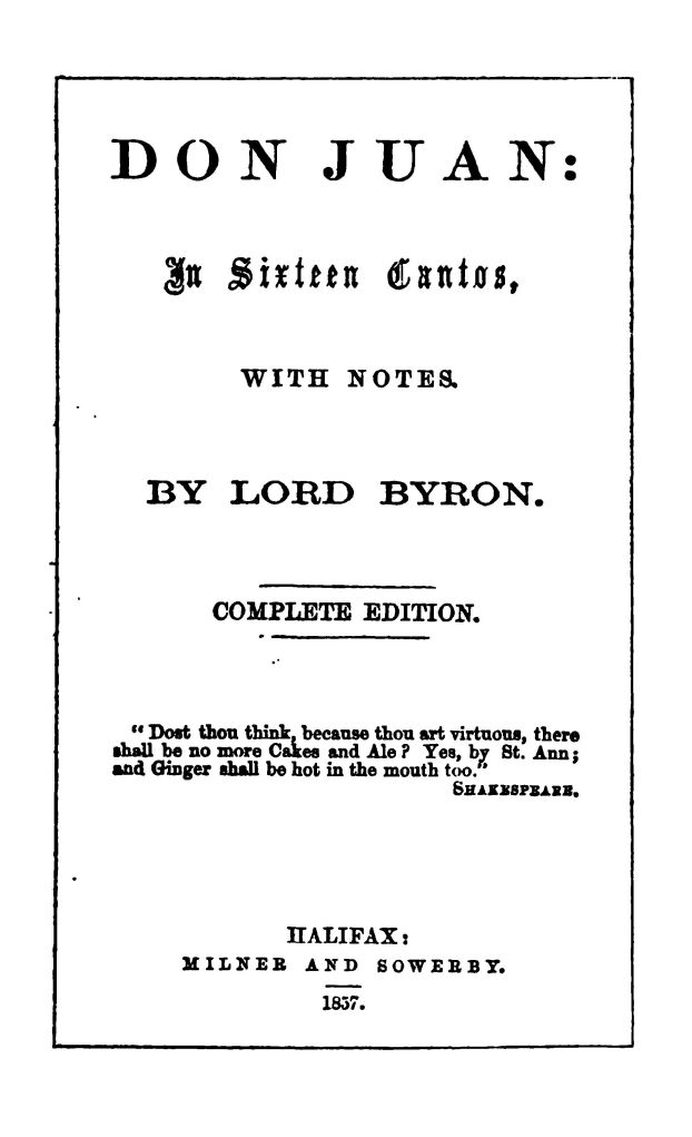 Don Juan By Lord Byron