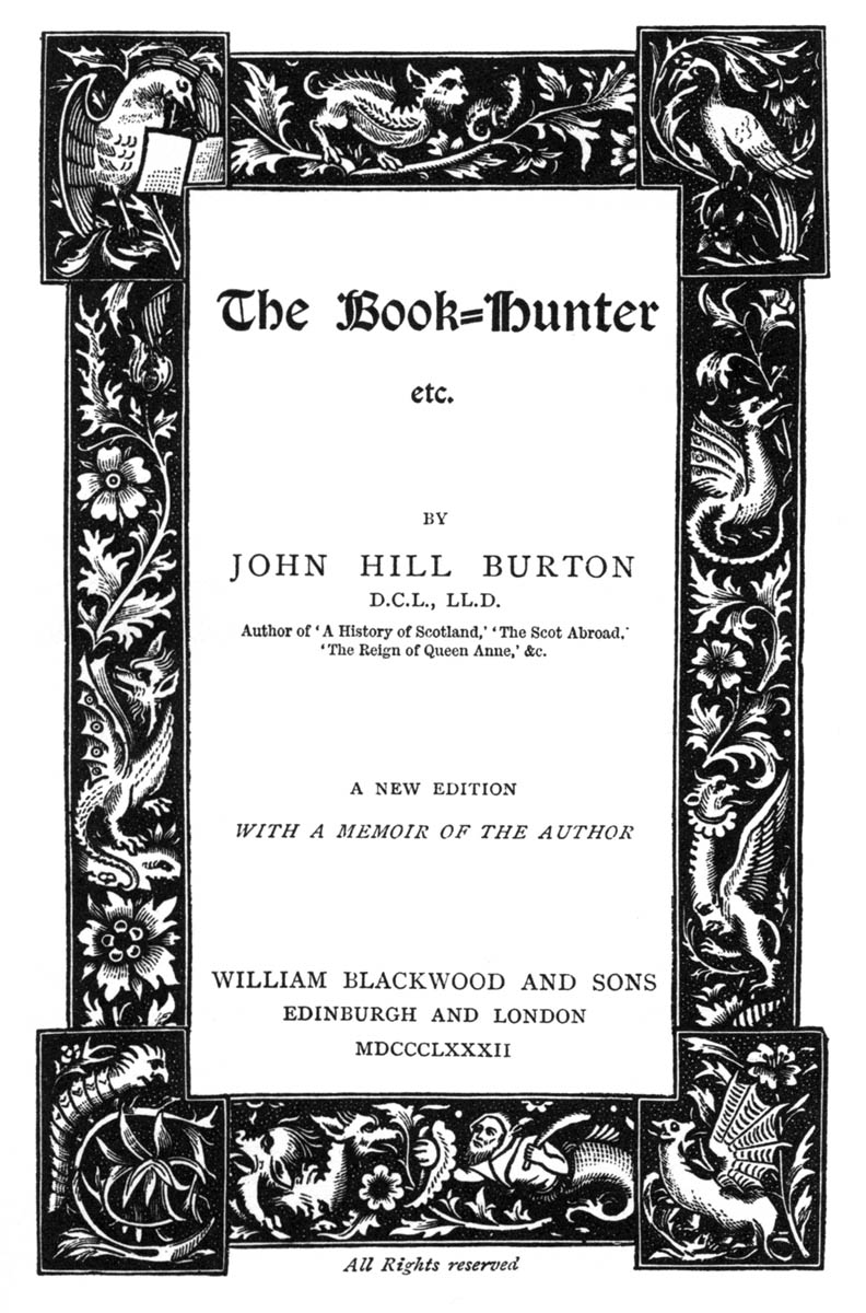 The Project Gutenberg eBook of The Book-Hunter, by John Hill Burton
