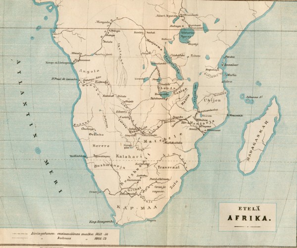 Etel-Afrikan kartta.
