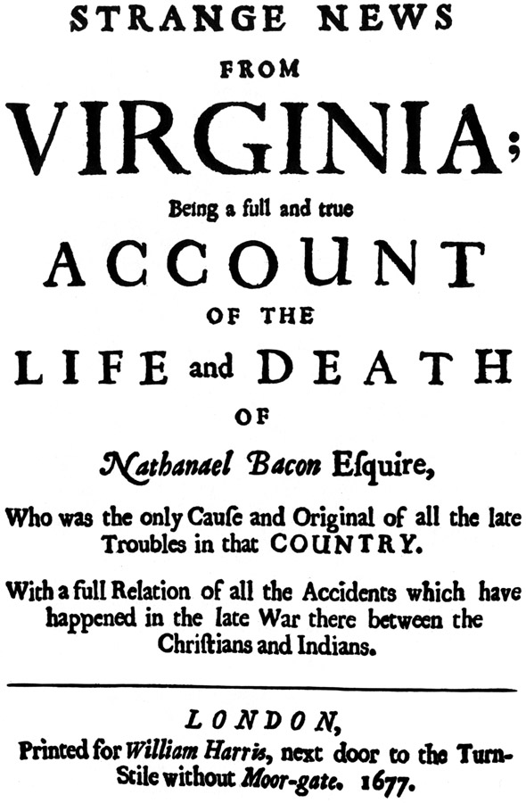 Bacon's Rebellion in Memory - Encyclopedia Virginia