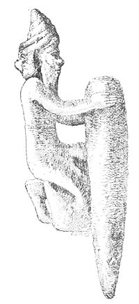 Fig. 146.—Bronze statuette. 8 inches high. Louvre.