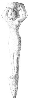 Fig. 147.—Bronze statuette. 8 inches high. Louvre.