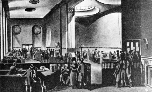 Lloyd's Coffee House in the Royal Exchange, Showing the Subscription Room