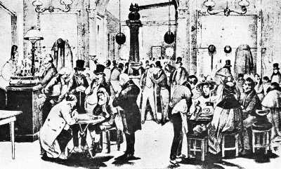 Interior of a Typical Parisian Café of the Early Nineteenth Century