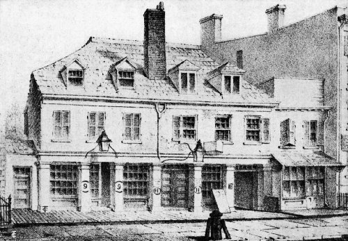 Burns Coffee House as It Appeared About the Middle of the Nineteenth Century