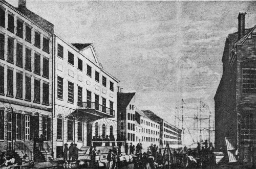 The Tontine Coffee House (Second Building at the Left), Opened in 1792