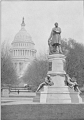 BRONZE STATUE OF JAMES A. GARFIELD.