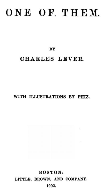One of Them, Vols. I and II by Charles James Lever.