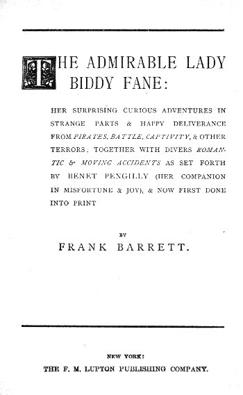 The Project Gutenberg eBook of The Admirable Lady Biddy Fane, by FRANK  BARRETT.