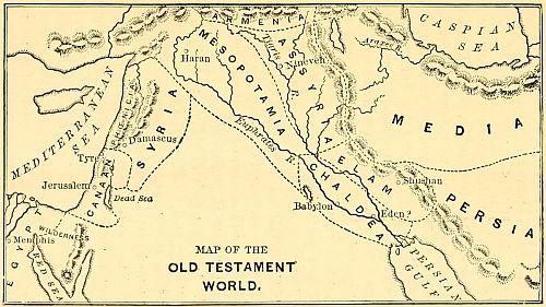 MAP OF THE OLD TESTAMENT WORLD.