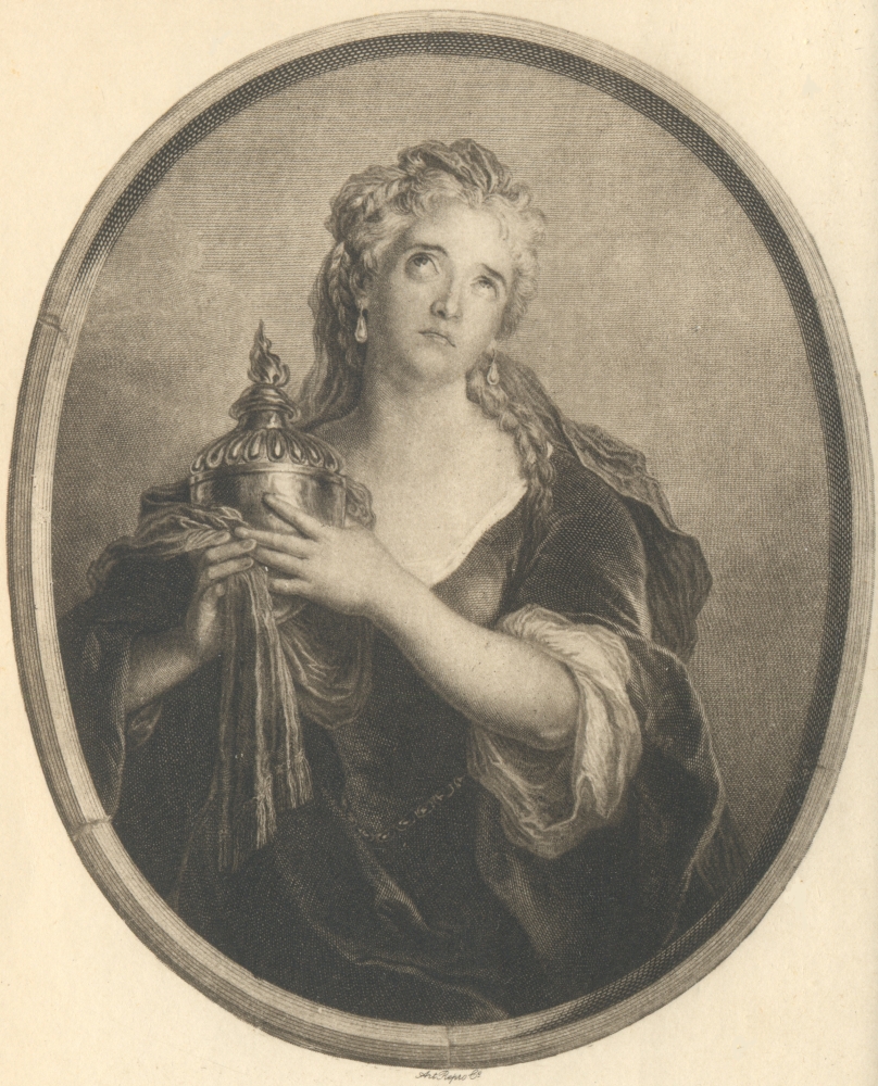 Antique Engraving Fine Print - Portrait of Jean-Baptiste Racine - French  Playwri