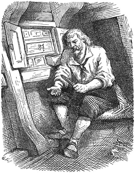 &ldquo;I smiled at myself at the sight of all this money. &lsquo;Oh, drug,&rsquo; said I, aloud, &lsquo;what art thou good for? Thou art not worth to me, no, not the taking off the ground. One of these knives is worth all this heap.&rsquo;&rdquo;&mdash;Page 9.