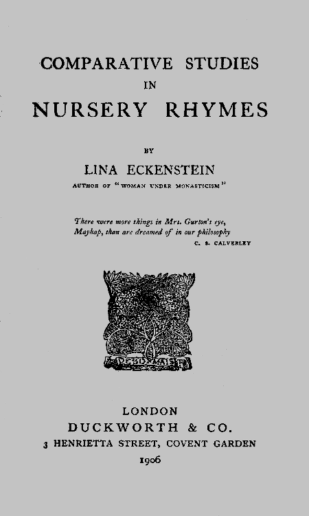 The Project Gutenberg eBook of Comparative Studies in Nursery