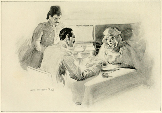 "The two dined on deck."
