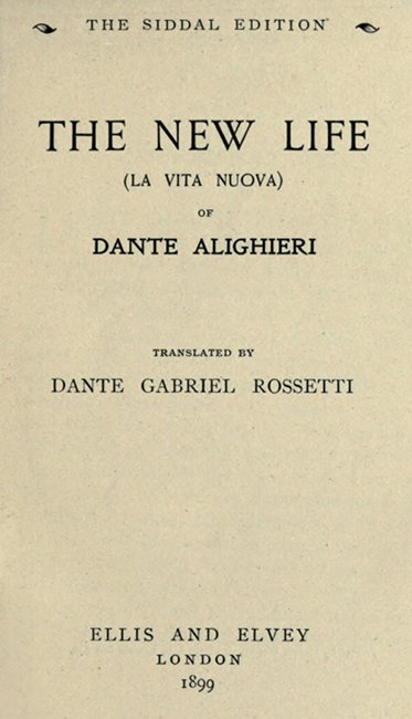 the new life by dante alighieri