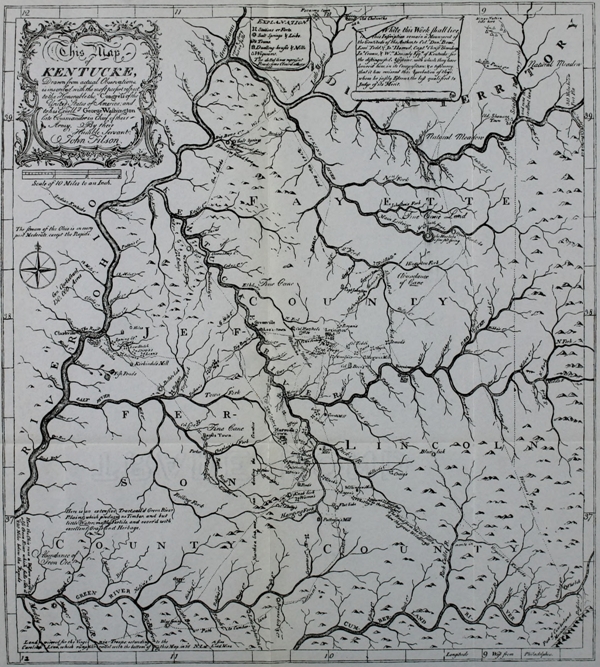 Filson&rsquo;s Map of Kentucky (1784)