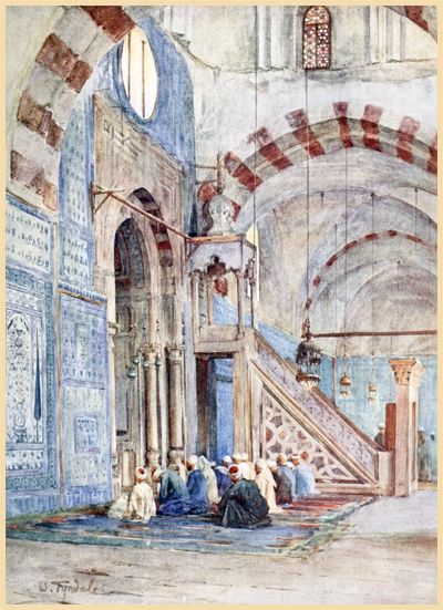 L'INTRIEUR DE LA MOSQUE BLEUE, AU CAIRE