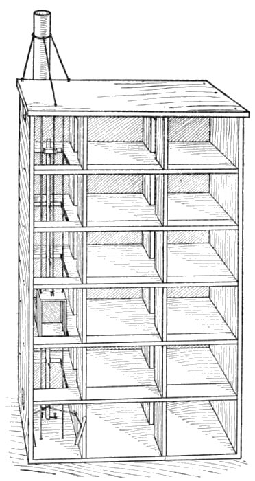 A Toy Office Building with Elevator.