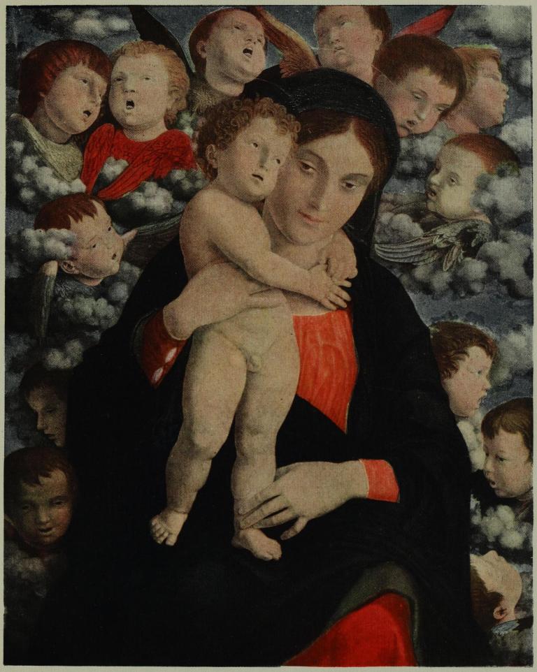 PLATE V.—THE MADONNA AND CHILD SURROUNDED
BY CHERUBS