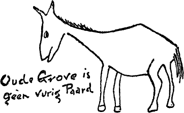 Oude Grover is geen vurig Paard