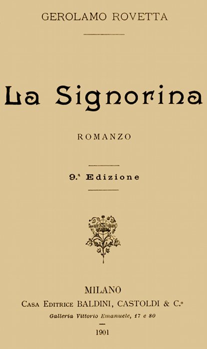 The Project Gutenberg eBook of La Signorina, by Gerolamo Rovetta