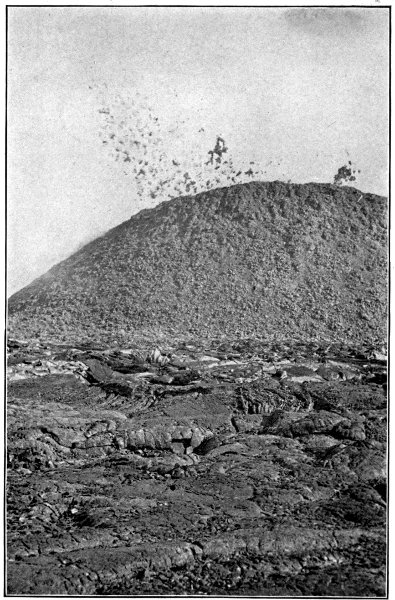 Stones and Lava Thrown Upwards&mdash;Eruption of Mokuaweoweo,
Hawaii, July 4-21, 1899