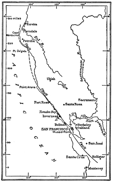 Fig. 47. Map of Western Coast of California
Showing Position of San Francisco