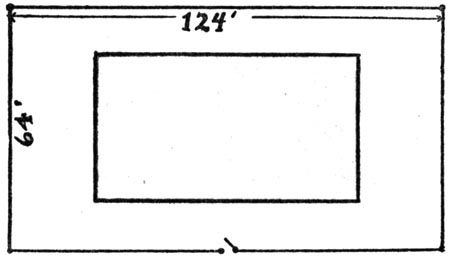 A drawing with measurements