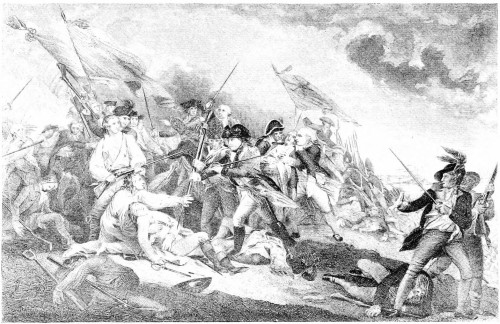 BATTLE OF BUNKER HILL

(From the celebrated painting by Trumbull)